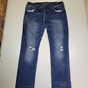 American Eagle Outfitters Next Level Flex 38 X 34 Straight Boot Cut Blue Jeans